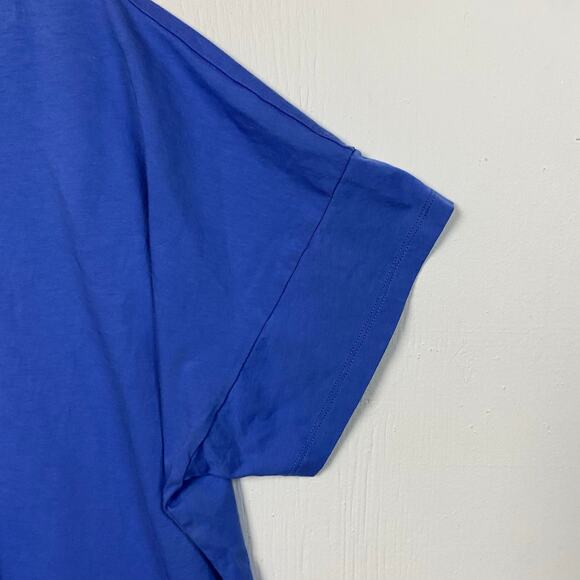 Eileen Fisher Blue Organic Cotton Crewneck Boxy T-Shirt Size Extra Large - Picture 4 of 8